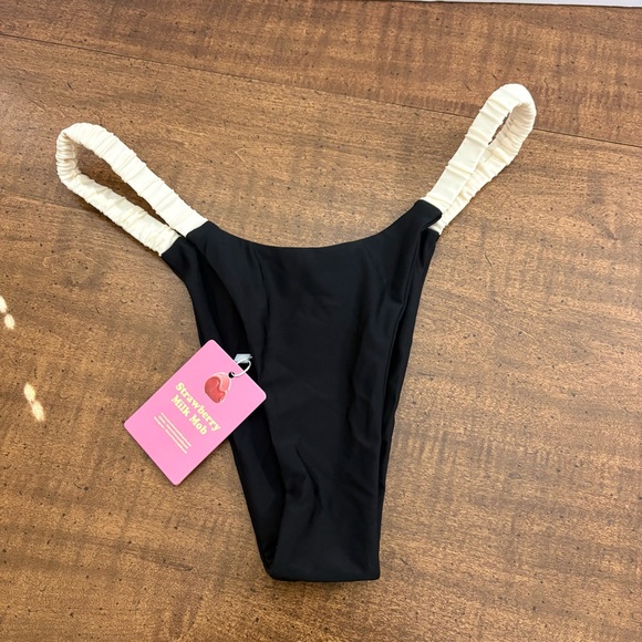 Strawberry Milk Mob Other - Strawberry Milk Mob Bikini Bottom Black/White XL NWT cl